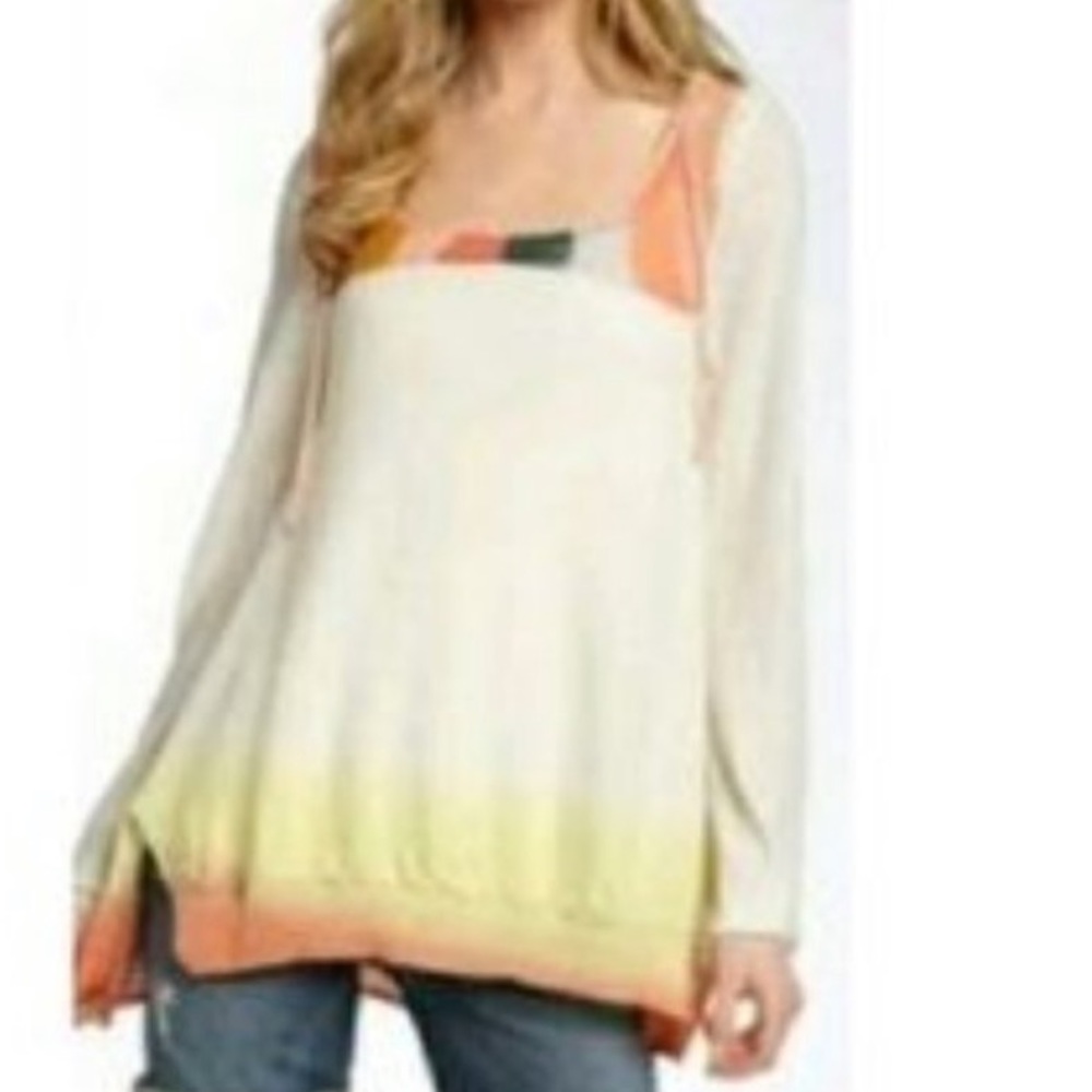 Free People Hooded Ombré Long Sleeve Tunic